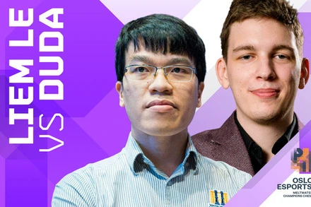 Lê Quang Liêm đánh bại đương kim vô địch World Cup cờ vua Jan Krzysztof Duda. (Ảnh: Chess24)