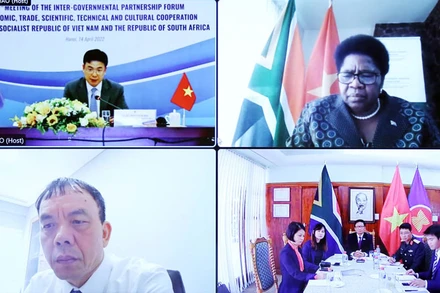 Kỳ họp lần thứ 5 Diễn đàn đối tác liên Chính phủ Việt Nam-Nam Phi diễn ra theo hình thức trực tuyến.