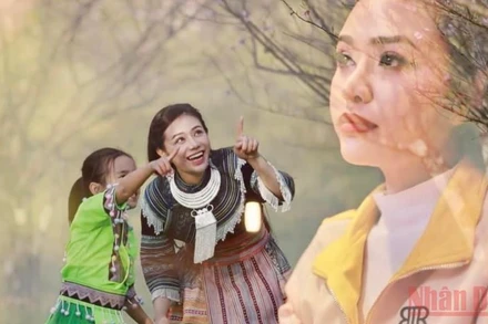 Ca sĩ Lương Hải Yến trong MV "Chắp cánh tương lai".