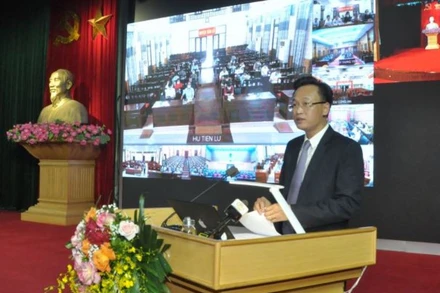 Bí thư Tỉnh ủy Hưng Yên, Nguyễn Hữu Nghĩa phát biểu tại hội nghị.