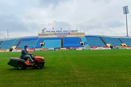 Sân vận động Thiên Trường đã được đầu tư hơn 25 tỷ đồng để sửa chữa, nâng cấp các hạng mục phục vụ SEA Games 31.