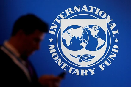 Logo của IMF. (Ảnh: Reuters)