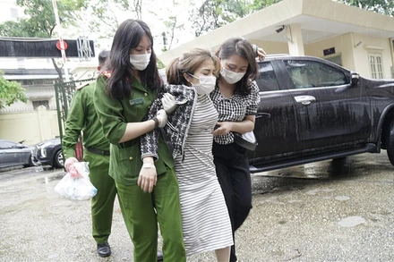 Đối tượng Hải tại cơ quan điều tra.