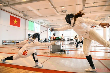 Mặc dù gặp khó, nhưng đấu kiếm Việt Nam vẫn đặt quyết tâm cao ở SEA Games 31 sắp tới. (ẢNH: THÀNH ĐẠT)