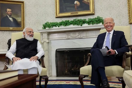 Tổng thống Mỹ Joe Biden và Thủ tướng Ấn Độ Narendra Modi. (Nguồn: Reuters)