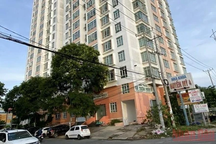 Chung cư Tây nguyên Plaza, ở quận Cái Răng, TP Cần Thơ. (Ảnh: NGUYỄN THANH)