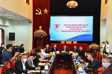 Hình ảnh họp báo phát động Giải thưởng toàn quốc về thông tin đối ngoại lần thứ VIII