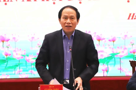 Ông Lê Tiến Châu, Ủy viên Trung ương Đảng, Phó Chủ tịch-Tổng Thư ký Ủy ban Trung ương Mặt trận Tổ quốc Việt Nam.