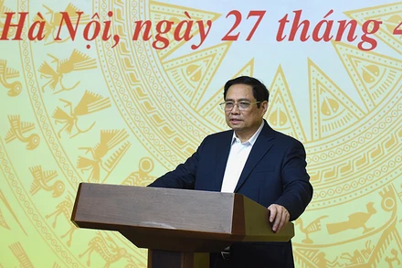 Thủ tướng Phạm Minh Chính phát biểu tại phiên họp.