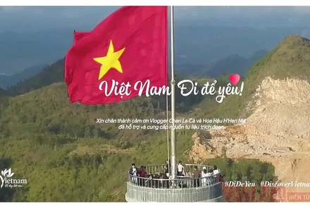 Một trích đoạn trong đoạn phim mở màn của Chương trình "Việt Nam: Đi để yêu!" (Ảnh chụp màn hình)