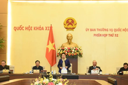 Chủ tịch Quốc hội Nguyễn Thị Kim Ngân phát biểu khai mạc phiên họp. Ảnh: QUANG KHÁNH