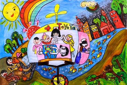 Ô-tô cứu thương thông minh một bánh di chuyển nhanh trên mọi địa hình. (Ảnh do TMV cung cấp)