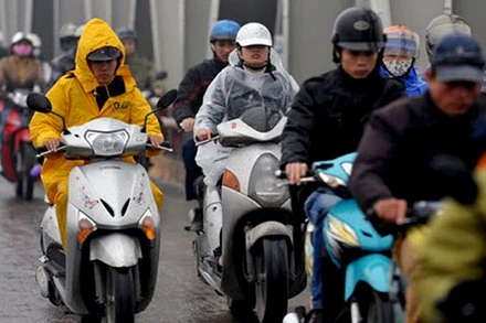 Khu vực Hà Nội đêm nay và ngày 28-1, có mưa, trời chuyển rét. (Ảnh minh họa)