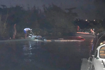 Hiện trường vụ tai nạn. 