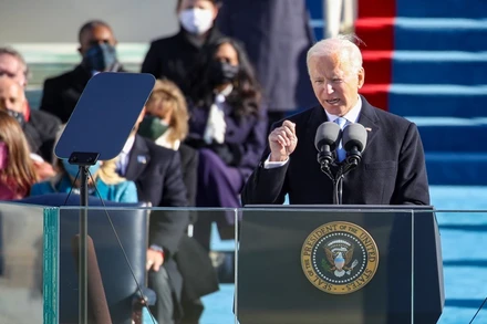 Ông Biden phát biểu tại lễ nhậm chức. (Ảnh: CNN)