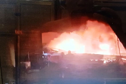 Hiện trường vụ cháy.