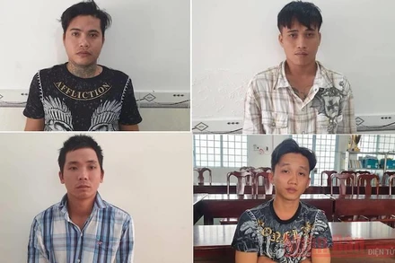 Các đối tượng vừa bị bắt giữ.