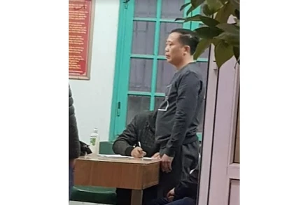 Đối tượng Nguyễn Văn Bình, tức Bình Vổ bị bắt chiều tối 22-1. (Ảnh CTV)