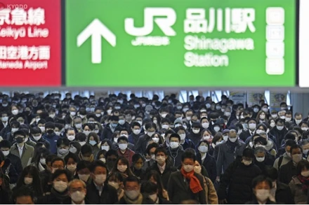 Một góc nhà ga Shinagawa của Nhật Bản. (Ảnh: Kyodo News)