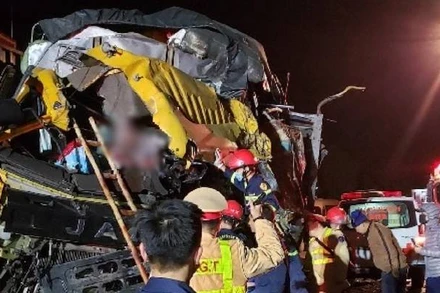 Hiện trường vụ tai nạn.