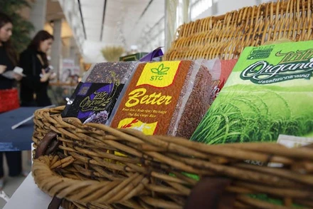 Một số loại gạo bán trên thị trường Thái Lan. (Ảnh: Bưu điện Bangkok)