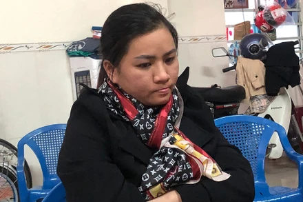 Đối tượng cầm đầu Lê Thị Sương vừa bị bắt giữ.