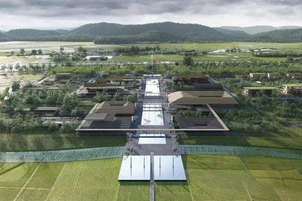 Phối cảnh khu lưu niệm Chủ tịch Hồ Chí Minh. 