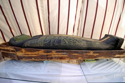 Một trong số các quan tài cổ mới được phát hiện ở Saqqara. 