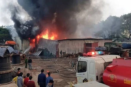 Hiện trường vụ cháy.