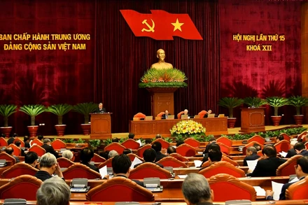 Quang cảnh Hội nghị lần thứ 15 Ban Chấp hành Trung ương Đảng Cộng sản Việt Nam khóa XII.