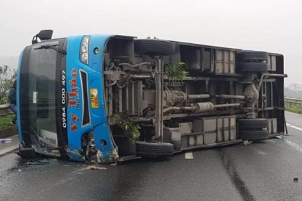 Hiện trường vụ tai nạn.