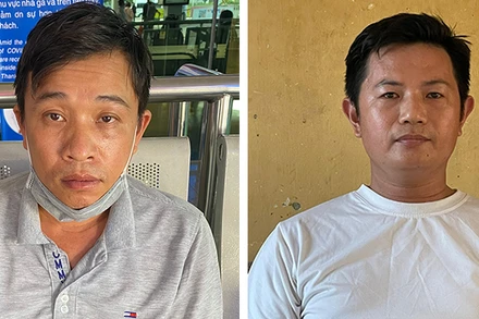 Hai đối tượng Dương Văn Mẫn (ảnh trái) và Trịnh Xuân Mơ.