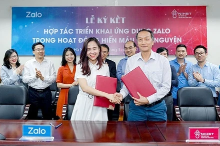 Lễ ký kết giữa Viện Huyết học – Truyền máu Trung ương và Zalo.