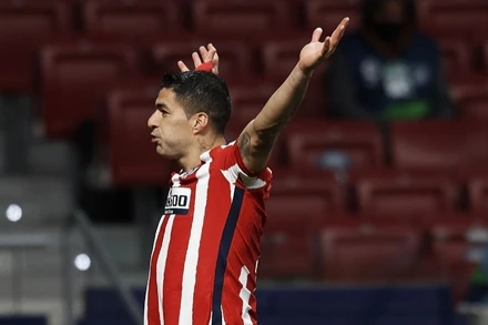 Vẫn đều đặn lập công, Suarez cho thấy mình vẫn chưa hết thời ở tuổi 34. (Ảnh: Getty Images)