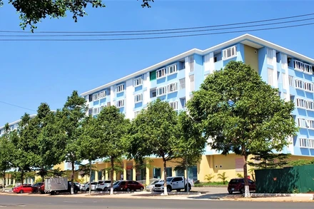 Nhà ở xã hội dành cho cán bộ, công chức, viên chức tại khu dân cư Km4-5, đường Tôn Đức Thắng, phường Tân An, TP Buôn Ma Thuột vừa đưa vào sử dụng nhưng được rao bán công khai trên mạng xã hội.