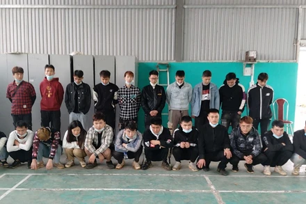 22 đối tượng người Trung Quốc nhập cảnh trái phép bị phát hiện tại huyện Trùng Khánh (Cao Bằng).