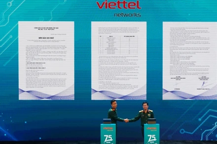 Chủ tịch Công đoàn và Tổng Giám đốc Tổng Công ty Mạng lưới Viettel ký kết biên bản ghi nhớ thực hiện Chương trình “75 nghìn sáng kiến, vượt khó, phát triển”