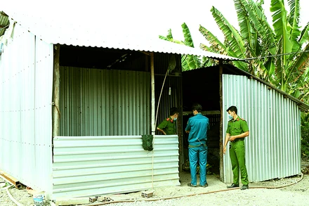 Nơi phát hiện thi thể ông Lý. (Ảnh: Công an Sóc Trăng) 