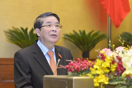 Chủ nhiệm Ủy ban Tài chính, Ngân sách của Quốc hội Nguyễn Đức Hải tại Kỳ họp thứ 11, quốc hội khoá XIV, sáng 25-3