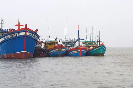 Miền biển Rạch Gốc, nơi vừa cứu hộ thành công bảy ngư dân cùng tàu cá bị chìm.