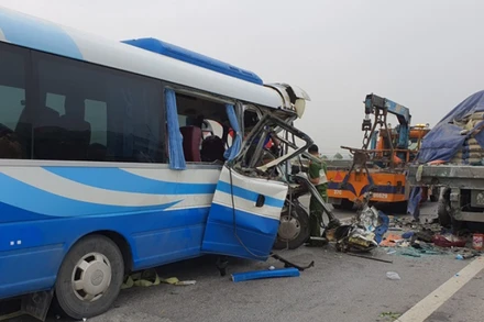 Hiện trường vụ tai nạn.