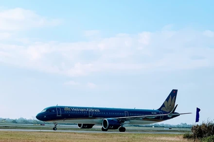 Máy bay hạ cánh xuống Cảng hàng không quốc tế Cát Bi (Hải Phòng) (Ảnh minh hoạ)