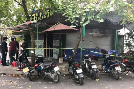 Quán cà-phê nơi xảy ra vụ cháy.