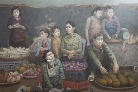 Tranh của họa sĩ Dương Tuấn.