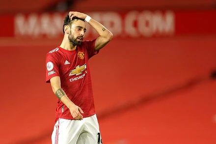 Bruno không thể cứu MU khi vào sân từ ghế dự bị. (Ảnh: Getty Images) 