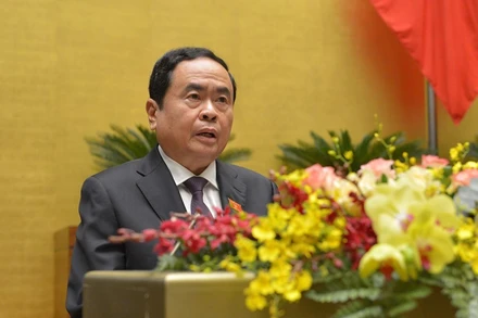 Chủ tịch Ủy ban Trung ương Mặt trận Tổ quốc Việt Nam Trần Thanh Mẫn tại Kỳ họp thứ 11, Quốc hội khoá XIV, sáng 25-3