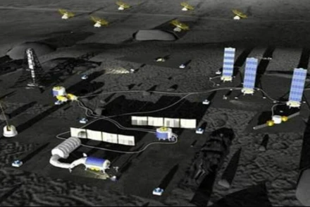 Phác thảo về Trạm nghiên cứu mặt trăng quốc tế (ILRS) sau năm 2030. Ảnh: CNSA.