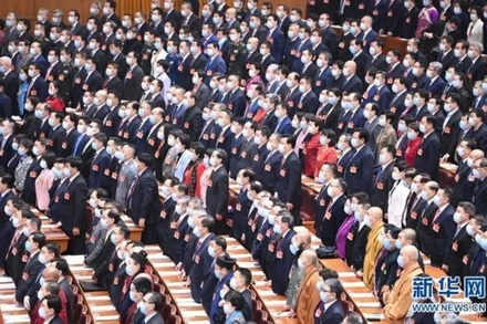 Lễ khai mạc Kỳ họp thứ tư Chính hiệp Trung Quốc khóa 13. (Ảnh: Tân Hoa xã)