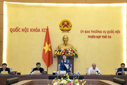 Chủ tịch Quốc hội Nguyễn Thị Kim Ngân phát biểu tại phiên họp. Ảnh: Quochoi.vn