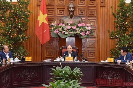 Thường trực Chính phủ họp về tổ chức chính quyền đô thị tại TP Hồ Chí Minh và Đà Nẵng. (Ảnh: TRẦN HẢI)